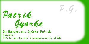 patrik gyorke business card